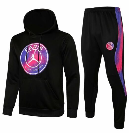 2021/22 PSG x Jordan Black Tracksuits Hoodie Sweatshirt with Pants